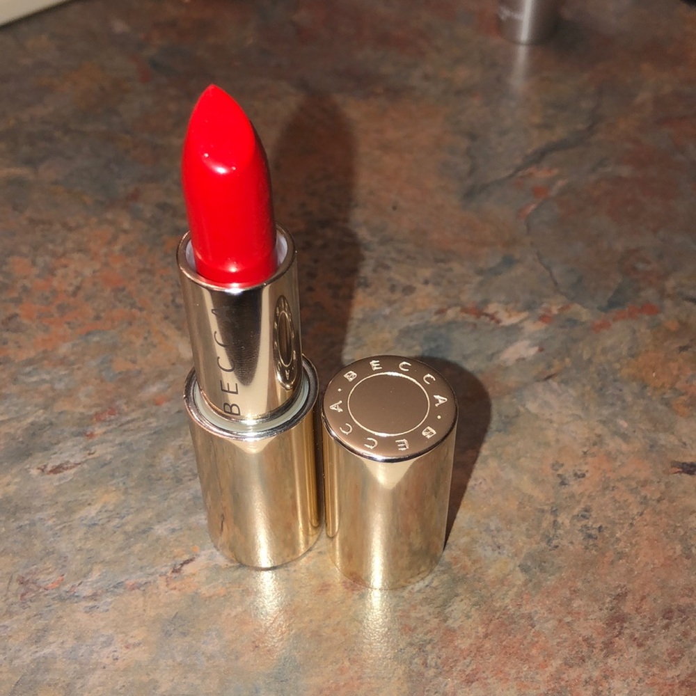 becca crimson lipstick